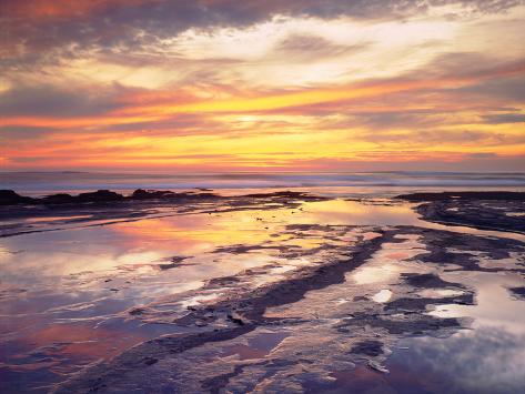 Usa California San Diego Sunset Cliffs Tide Pools Pacific Ocean
