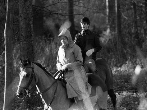 Queen Elizabeth II Out Riding with Prince Edward on New ...