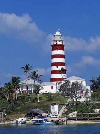'Lighthouse at Hope Town on the Island of Abaco, the Bahamas