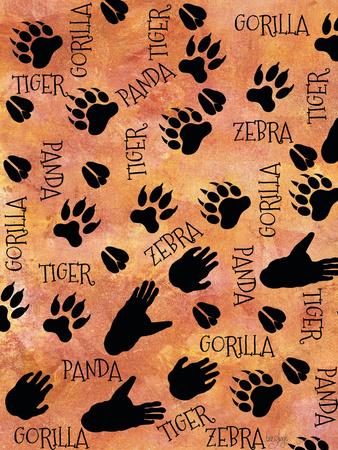 'Safari Adventure Animal Footprints' Prints - Bee Sturgis | AllPosters.com
