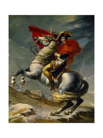 Napoleon crossing the alps line picture