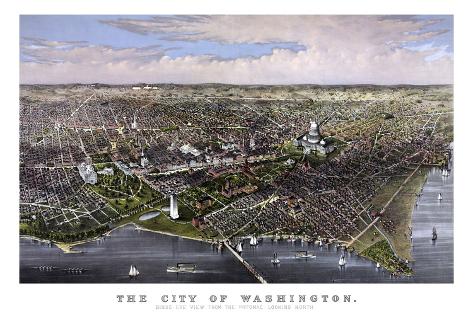 Vintage Print Of Washington D C Poster By Stocktrek Images At