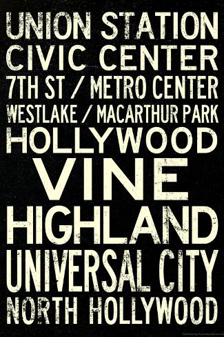 Los Angeles Metro Rail Stations Vintage Subway Retrometro Travel