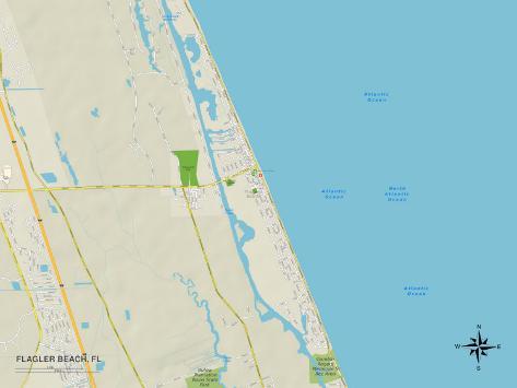 39 Political Map of Flagler Beach - U G PYAVOC0