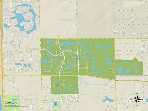 39 Political Map of Doral FL 39 Prints - U G PYAVPU0 