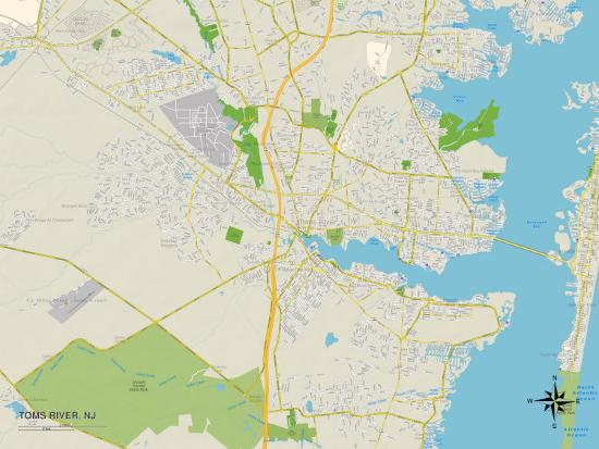 'Political Map of Toms River, NJ' Prints | AllPosters.com