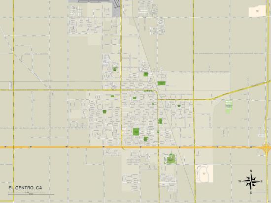 Political Map of El Centro, CA Prints at AllPosters.com