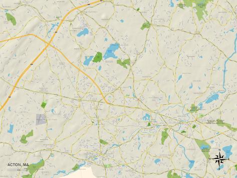 'Political Map of Acton, MA' Posters  AllPosters.com
