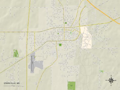Political Map Of Starkville Ms Posters At Allposters Com