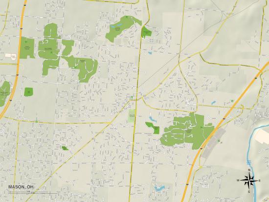 'Political Map of Mason, OH' Posters | AllPosters.com