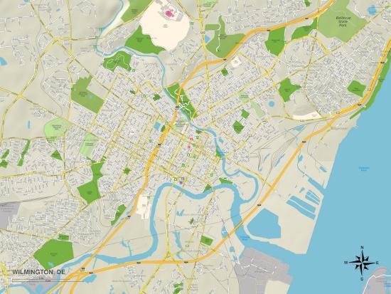 political-map-of-wilmington-de-posters-allposters