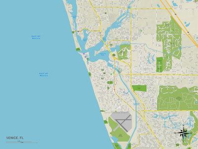Political Map of Venice, FL Posters at AllPosters.com