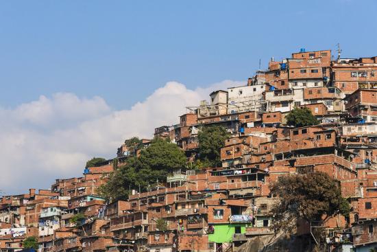 barrios slums of caracas on the hillside caracas venezuela photo