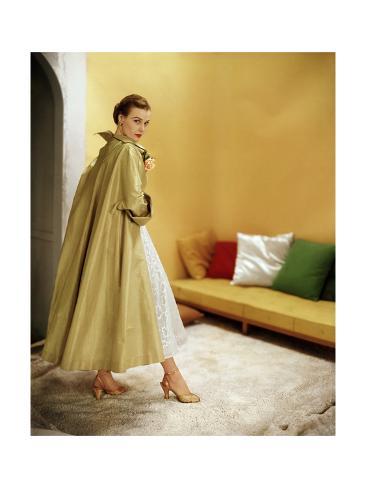 gold taffeta dress