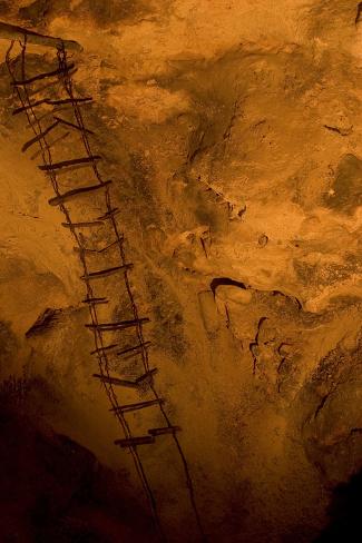 A Wire Ladder Installed In 1924 In The Big Room In The Carlsbad