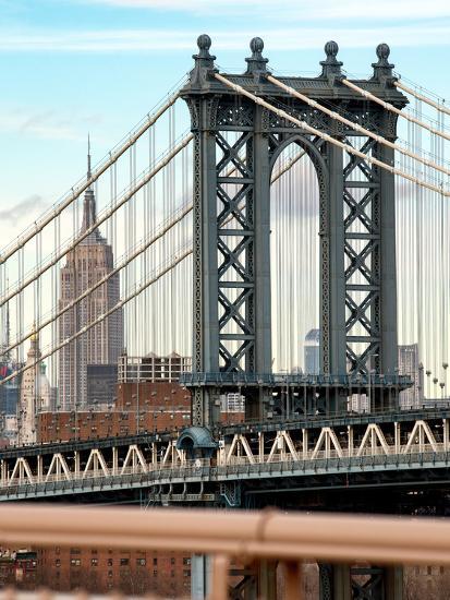 'Manhattan Bridge with the Empire State Building from Brooklyn Bridge ...