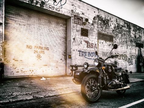Instants of NY Series Motorcycle Garage in Brooklyn Manhattan New