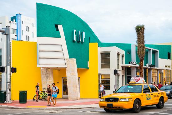 art deco architecture yellow