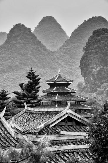 China 10mkm2 Collection Chinese Buddhist Temple With Karst Mountains Photographic Print Philippe Hugonnard Allposters Com