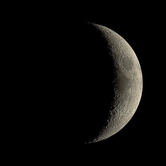 waxing crescent moon photographic