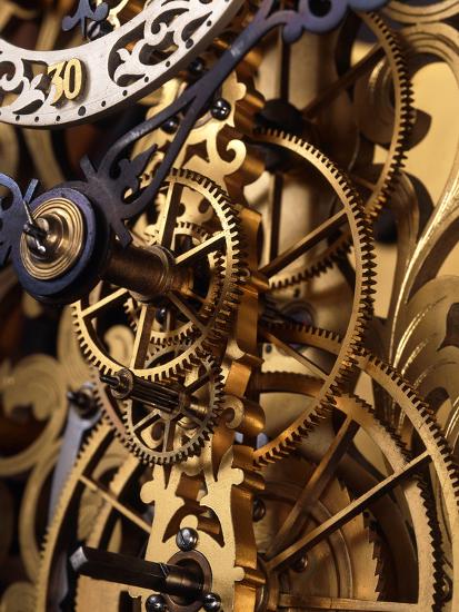 Internal Gears Within a Clock graphic Print by David Parker at