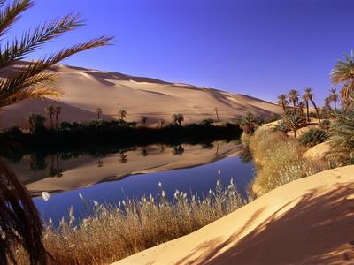 ubari desert oasis libya um sahara salt ma lake al