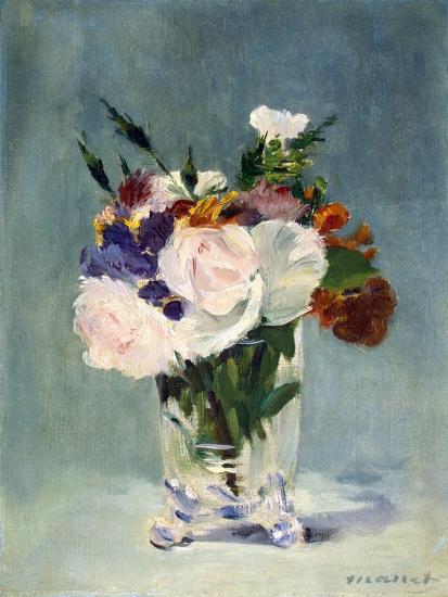 Flowers In A Crystal Vase Photographic Print By Edouard Manet At