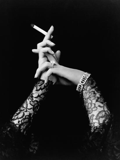 Woman's Hands Holding Cigarette Photographic Print at AllPosters.com