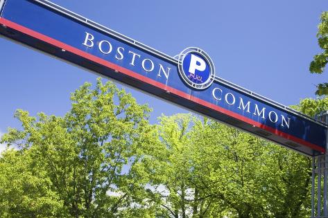 Boston Common Street Sign, Boston, MA Photographic Print by Joseph Sohm