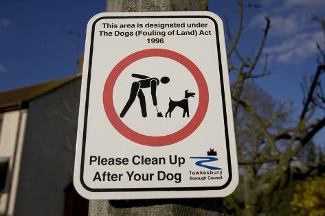 Please Clean Up After Your Dog Sign