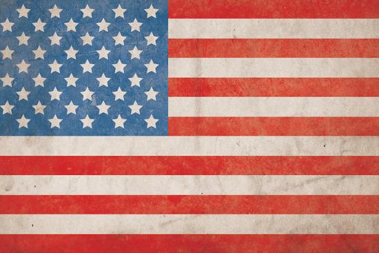 'American Flag Grunge Background - Hi Res' Photographic Print - Nic