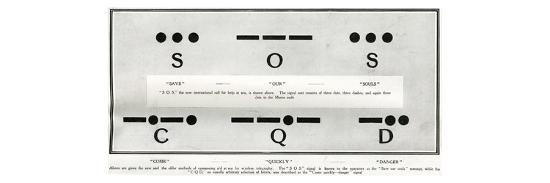 Morse Code Signals Morse Code Sos And Cqd Photographic Print