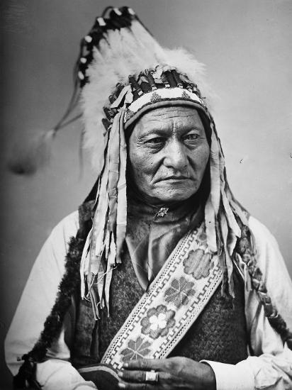  Portrait  of an Indian  Chief  Photographic Print 