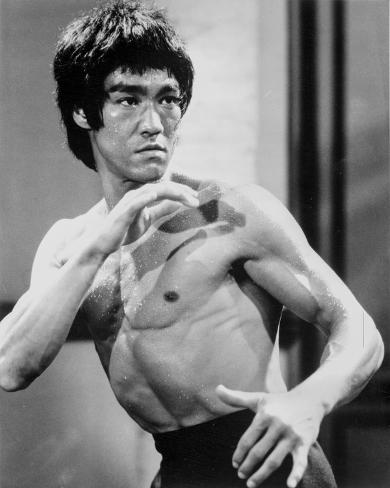 bruce lee black and white