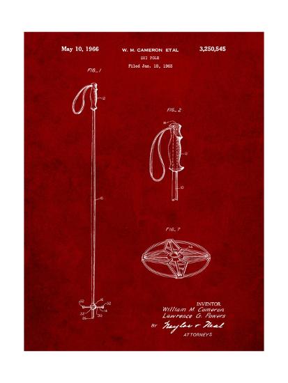 Ski Pole Patent Posters By Cole Borders At Allposters Com
