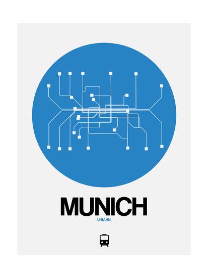 Munich Blue Subway Map Prints Naxart Allposters Com