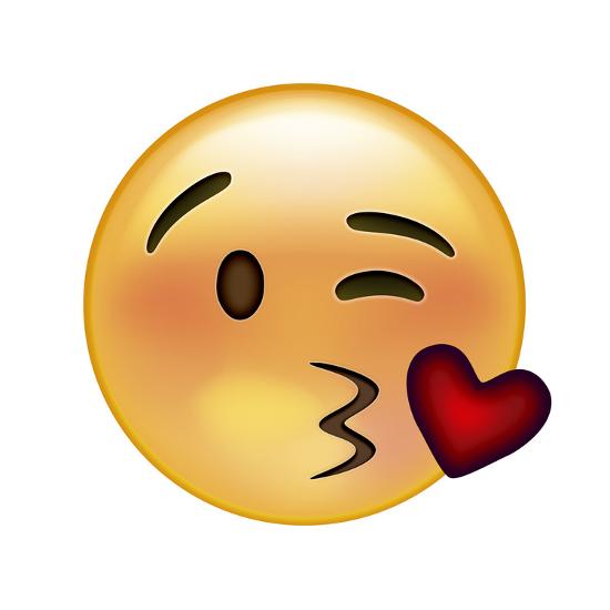 emoji wink heart kiss giclee print by ali lynne at allposters com