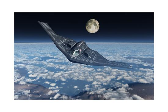 a north american b 2 spirit stealth bomber flying at high altitude