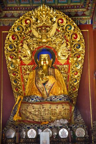 Blue Buddha Hands Peace Altar Offerings Yonghe Gong Buddhist Lama Temple