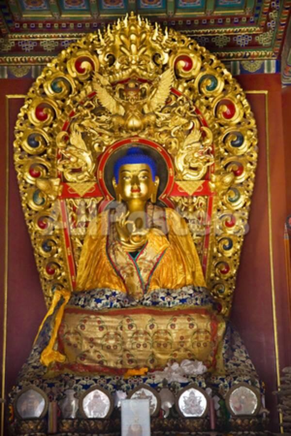 Blue Buddha Hands Peace Altar Offerings Yonghe Gong Buddhist Lama Temple