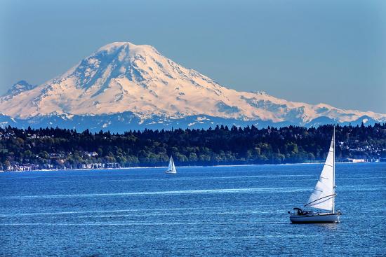 Mount Rainier Puget Sound North Seattle Snow Mountain ...