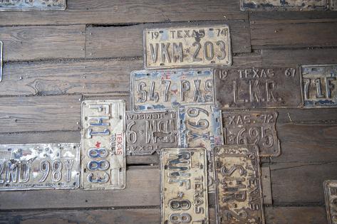Texas License Plates Wall Art Gruene Hall Gruene Texas Usa