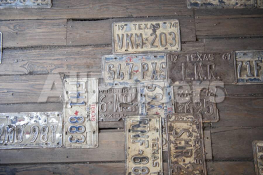 Texas License Plates Wall Art Gruene Hall Gruene Texas Usa
