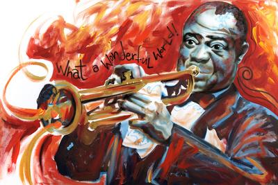 Louis Armstrong: What a Wonderful World Print by Shen at 0