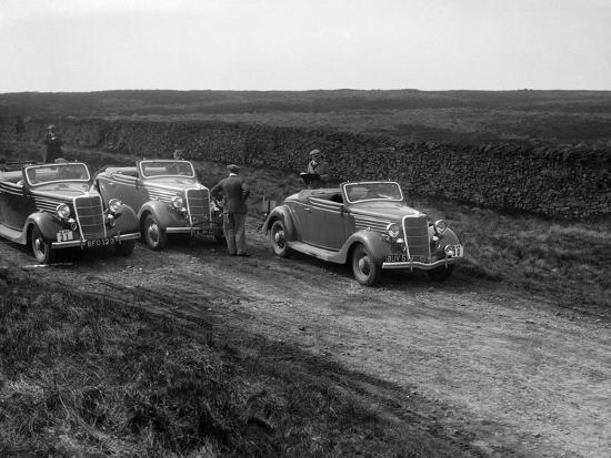 Three Ford V8s at the Sunbac Inter-Club Team Trial, 1935 ...