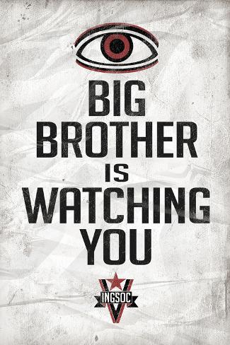 Big Brother is Watching You 1984 INGSOC Political Poster Photo at
