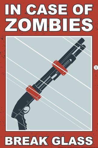 Zombies Break Glass Snorg Tees Poster