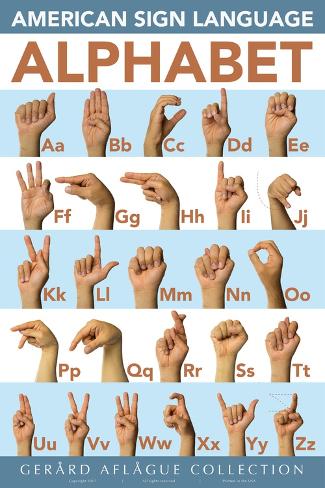 American Sign Language Classroom Prints by Gerard Aflague Collection at