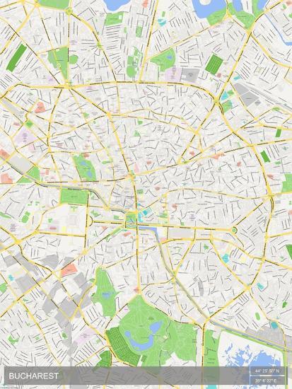 bucharest romania map prints