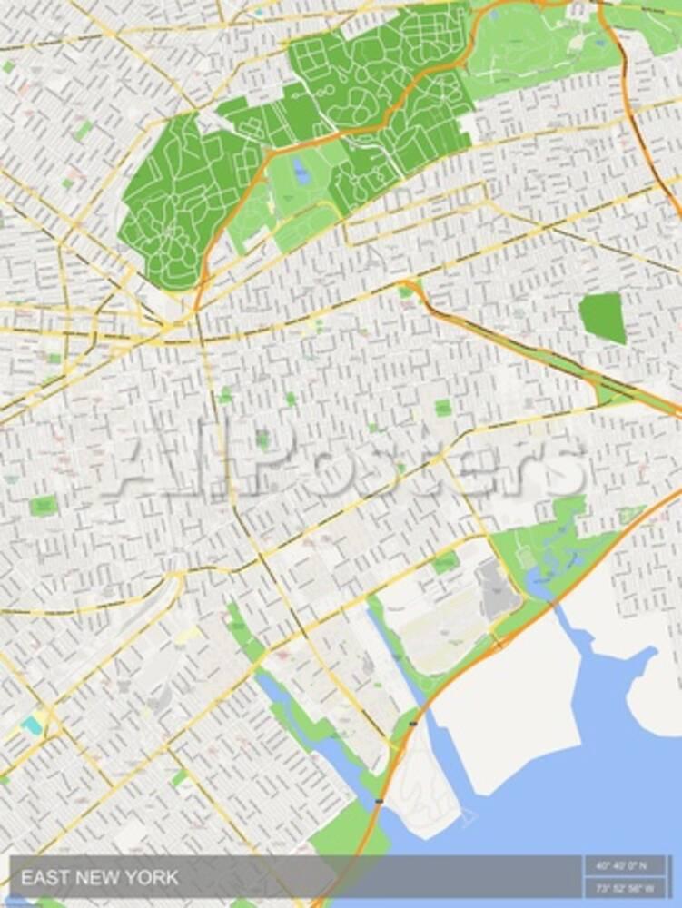 'East New York, United States of America Map' Posters - | AllPosters.com